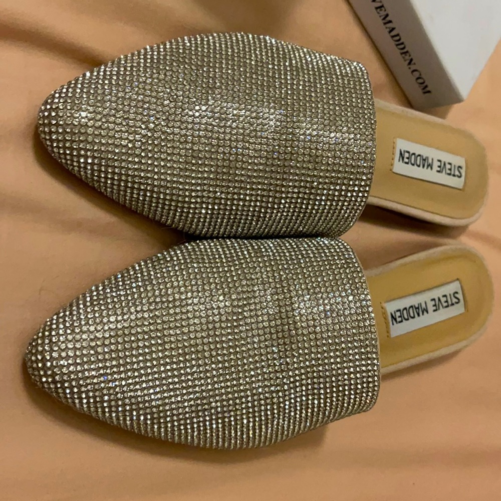 Steve Madden rhinestone mules